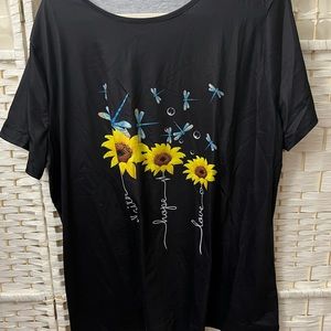 NEW Sunflower Round Neck Short Sleeve Shirt S/3X